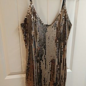 Gold Sequin Bodycon Dress